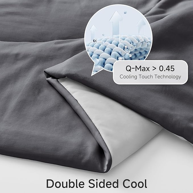 HOMFINE Cooling Comforter Twin Size, Japanese Double-Sided Cold Tech Fabric - Image 3