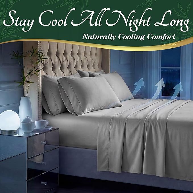 DECOLURE 100% Viscose Derived from Bamboo Sheets King Size - Image 3