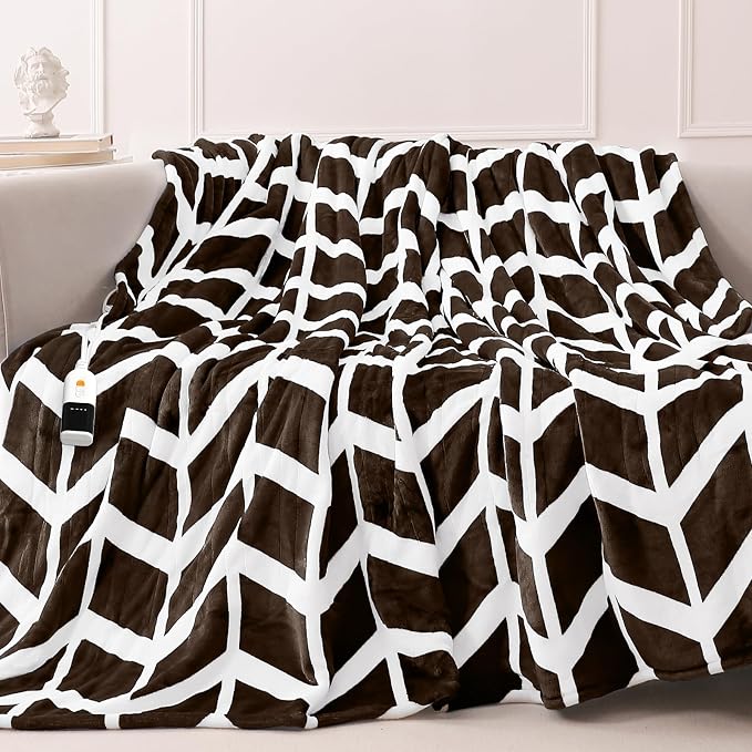 VENTIMI Electric Blanket Heated Throw, Fast Heating Blankets by VENTIMI