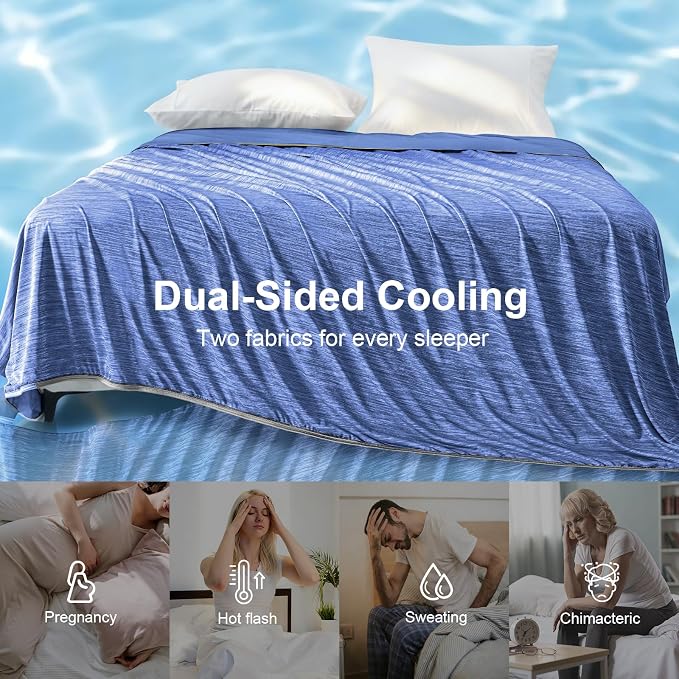 KMUSET Cooling Blanket Queen Size, Double Sided Summer Cooling Blankets - Image 8