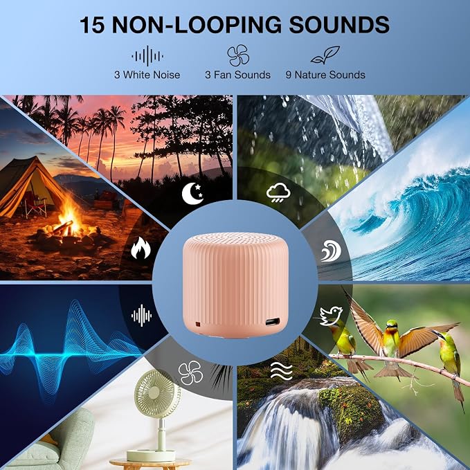 White Noise Machine Baby Portable Sound Machine, LEICEX Travel Sound Machine - Image 3