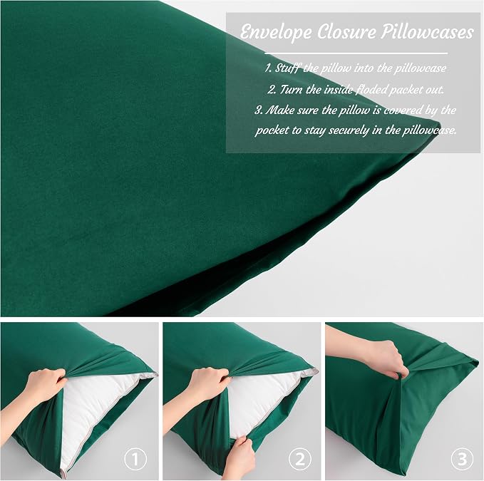 NTBAY Standard Pillow Cases Set of 2, 2 Pack Brushed Microfiber 20x26 Pillow - Image 5