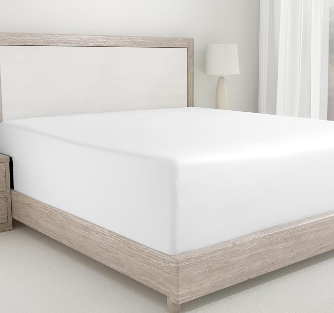 California Design Den Fitted Sheet Queen Size, Deep Pocket Soft 400 Thread by CaliforniaDesignDen