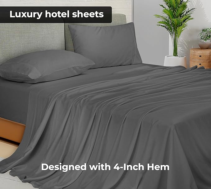 Royale Linens 6 Pack Bulk Flat Sheet Set - Image 2