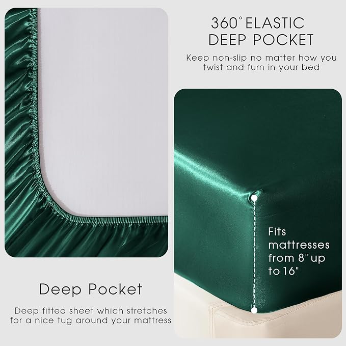 FreshCulture Satin Sheets California King - Image 4