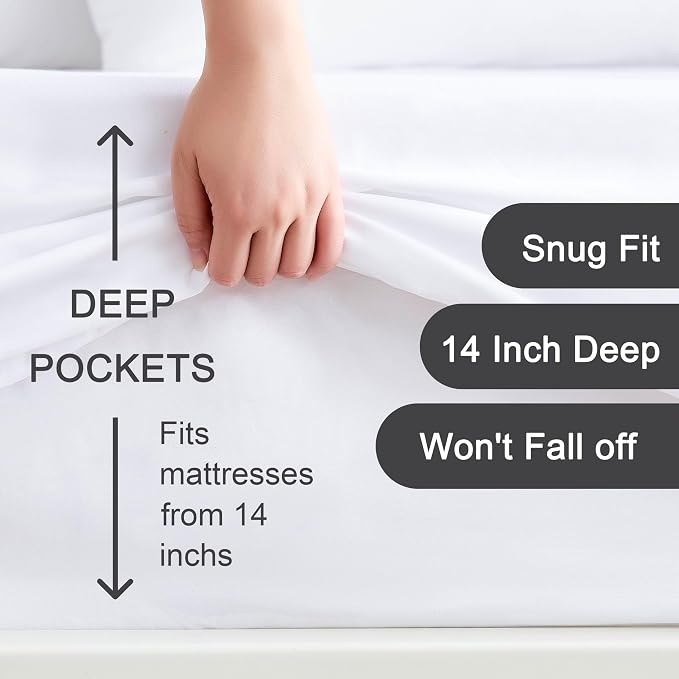 Hotella 100% Microfiber Ultra Soft 78"x80" King Size Fitted Sheet Only - Image 2