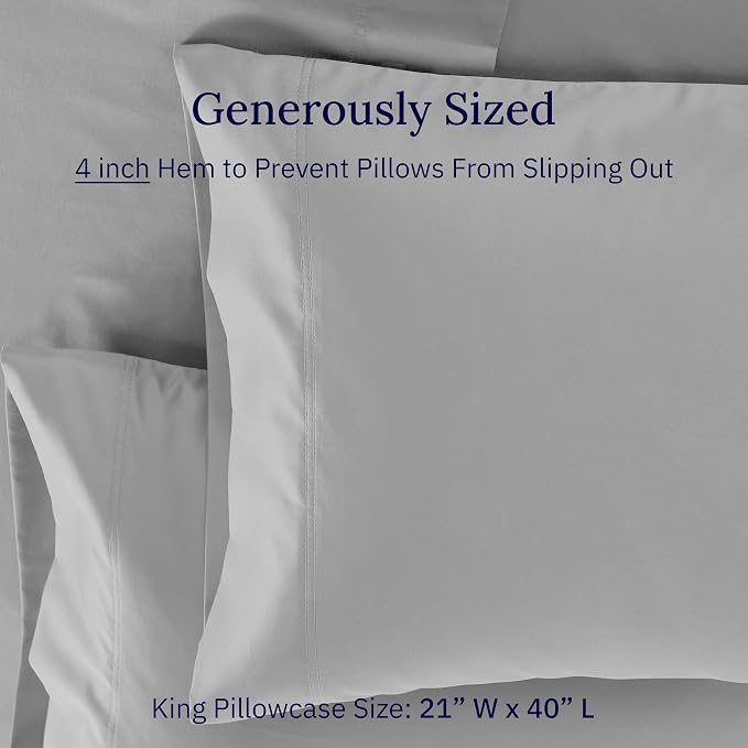 CALIFORNIA DESIGN DEN Luxuriously Soft Hotel Quality 600 Thread Count, 100% - Image 6