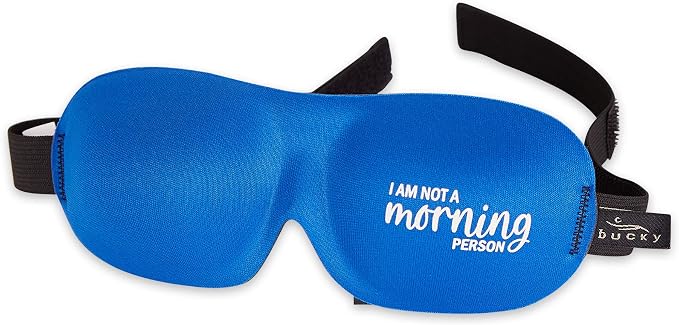 Bucky Ultralight Collection, Contoured Travel and Sleep Eye Mask, Not a Morning by Bucky