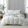OAITE Duvet Cover Set Queen Size Floral Pattern 500 Thread Count Ultra Soft by OAITE