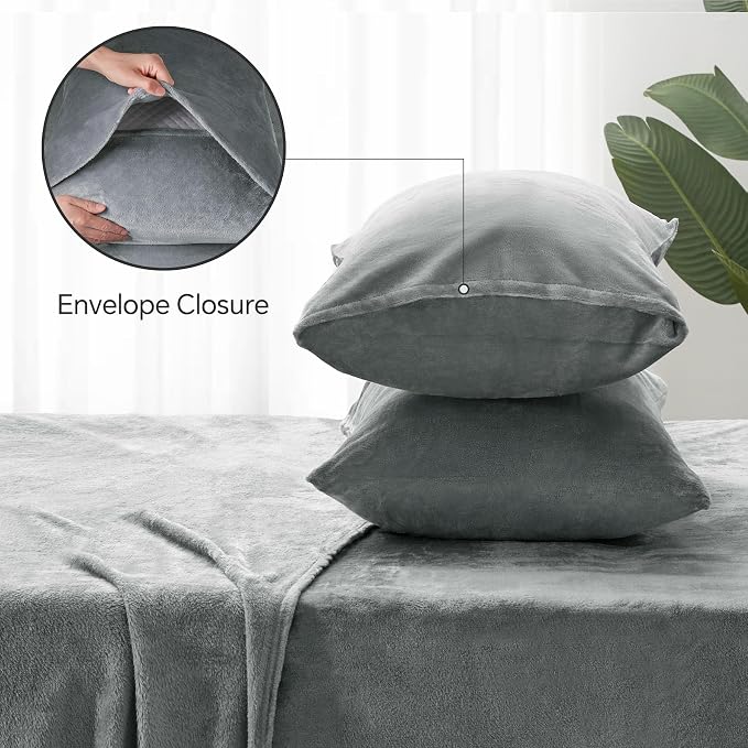 BEDELITE Fleece Sheets Queen Size Bed Set, Super Soft and Warm Fuzzy Plush - Image 7