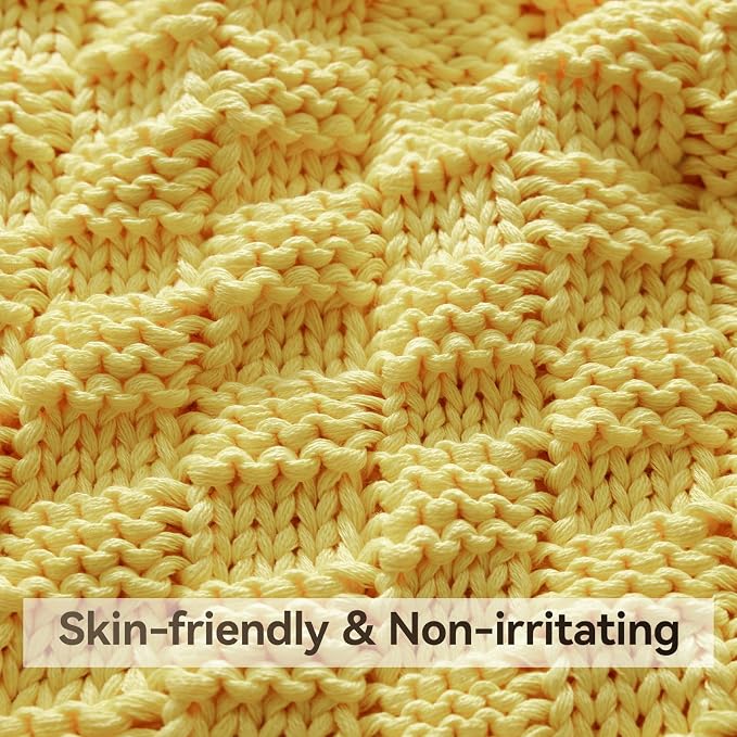 Knitted Weighted Blanket Kids, No Beads Heavy Blanket 36” x 48'' 3lbs, - Image 4