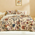Litanika Floral Beige Quilt King Size by Litanika