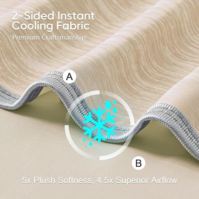 KMUSET Cooling Blanket Twin, Double Sided Summer Cooling Blankets - Image 3