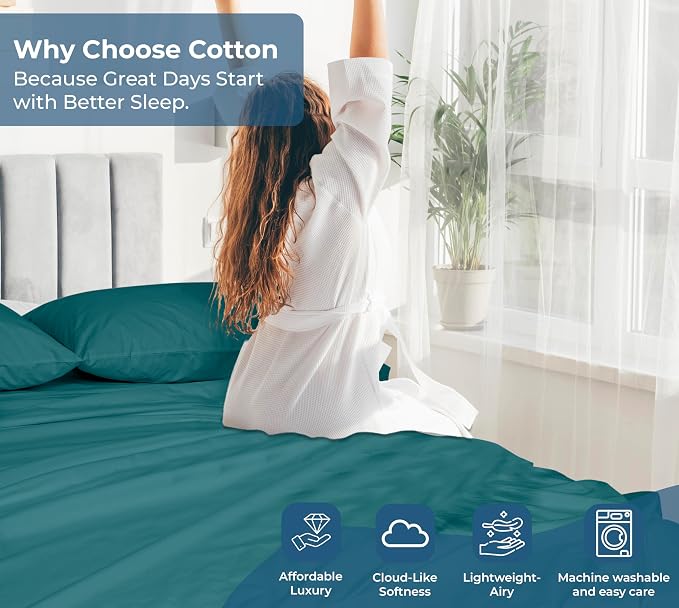 Royale Linens 100% Organic Cotton Full Flat Sheet Only - Image 7
