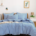 JELLYMONI 100% Natural Cotton 3pcs Striped Duvet Cover Sets, by JELLYMONI