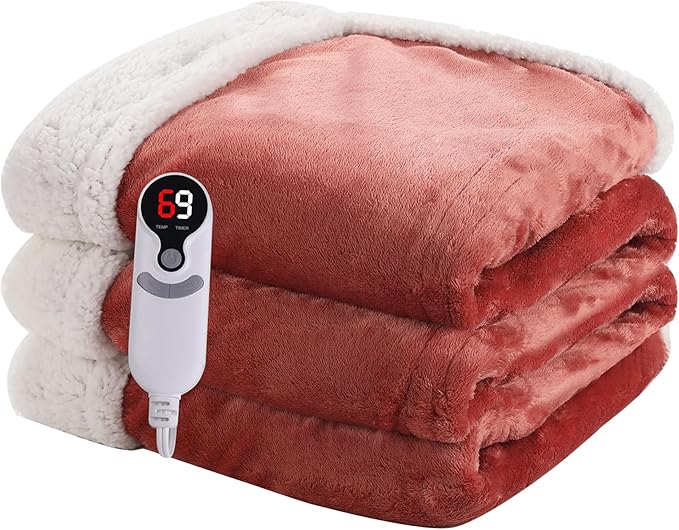 Heated Blanket Electric Blanket Full Size 72''x84'' by Minervada