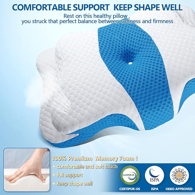 CHxxy Memory Foam Pillows, Cervical Pillow - Image 6