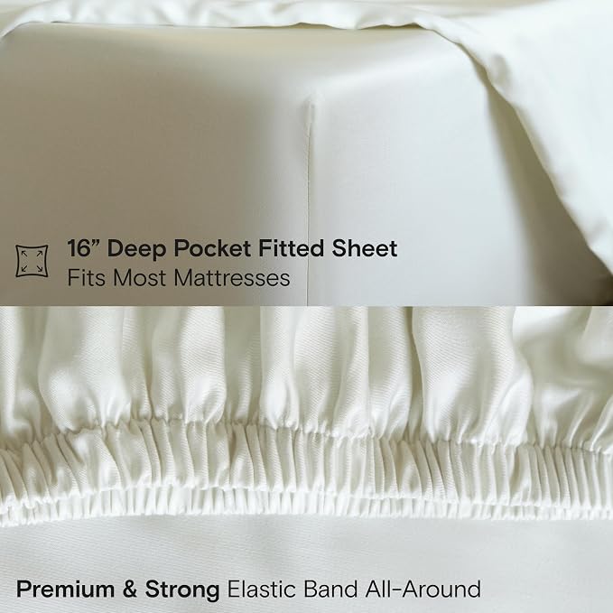 DOZ Sheet Set, 100% Viscose derived from Bamboo, Organically Grown, Buttery Soft - Image 5
