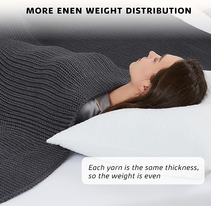 L'AGRATY Knitted Weighted Blanket - Image 6