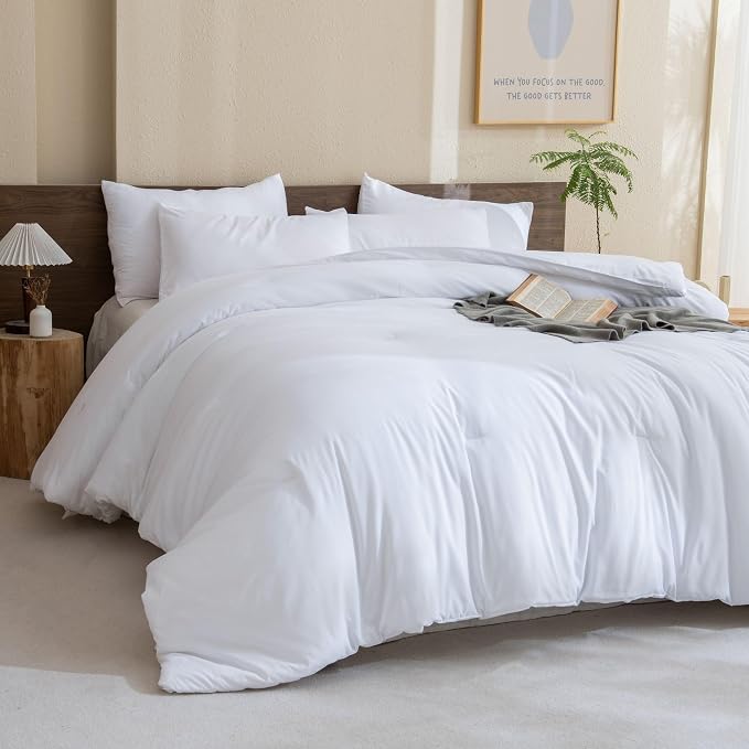 Paxrac Classic Pure White California King Comforter, 3 Pieces Oversized King by Paxrac