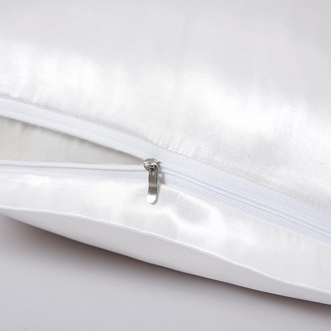 Satin Pillowcases with Zipper （20x30）, Queen Size Pillowcases Set of 2 - Image 4