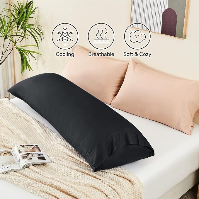 BEDELITE Body Pillow Cover, Rayon Made from Bamboo, Cooling Body Pillow - Image 5