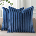 Pallene Faux Fur Plush Throw Pillow Covers 16x16 Set of 2, Luxury Soft Fluffy by PALLENE