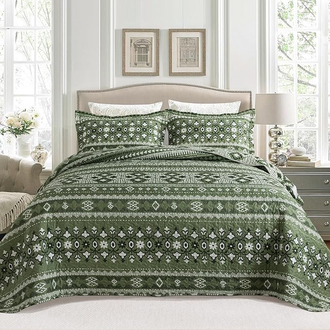 BEDIFANY Quilts Queen Size, Reversible Lightweight Bedspread by BEDIFANY