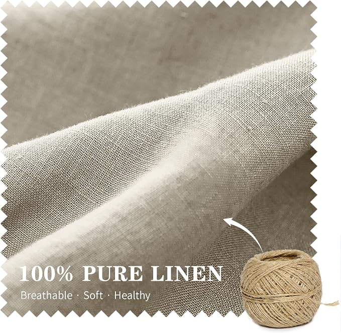 Simple&Opulence 100% Linen Lumbar Pillow Cover 12 x 20 Inches Set of 2 - Image 2
