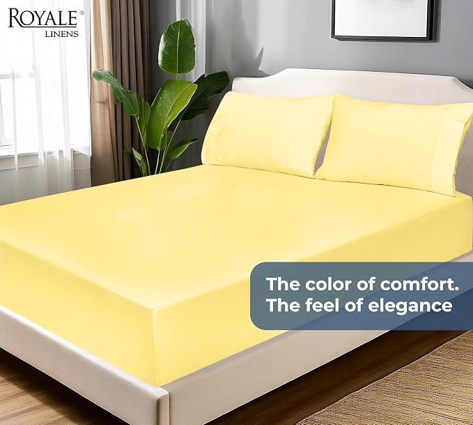 Royale Linens 100% Organic Cotton Fitted Sheet - Image 9