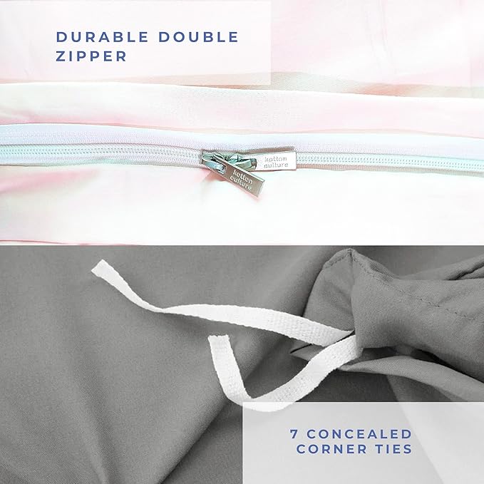 Kotton Culture 3 Pc Twin XL/Twin Duvet Cover Set-100% Egyptian Cotton 600 - Image 4