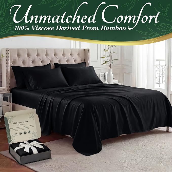 DECOLURE 100% Viscose Derived from Bamboo Sheets King Size - Image 2