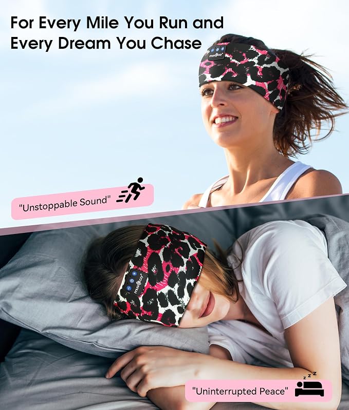 MUSICOZY Sleep Headphones Bluetooth 5.4 Headband, Wireless Earphones Music - Image 2