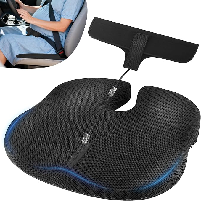 Car Seat Cushion for Pregnant Drivers and Passengers, NHTSA Recommended Prevent by Unknown