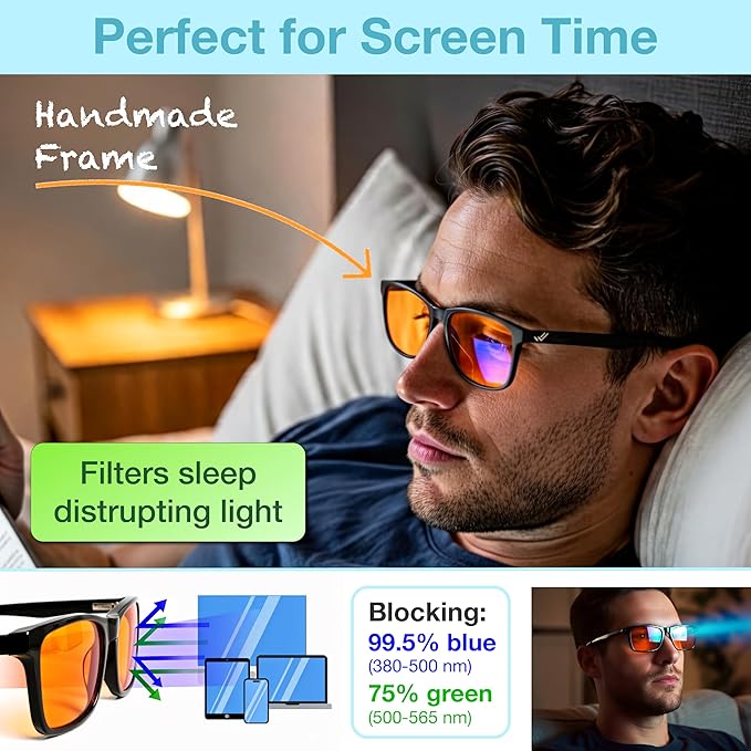 Orange Blue Light Blocking Glasses - Image 3