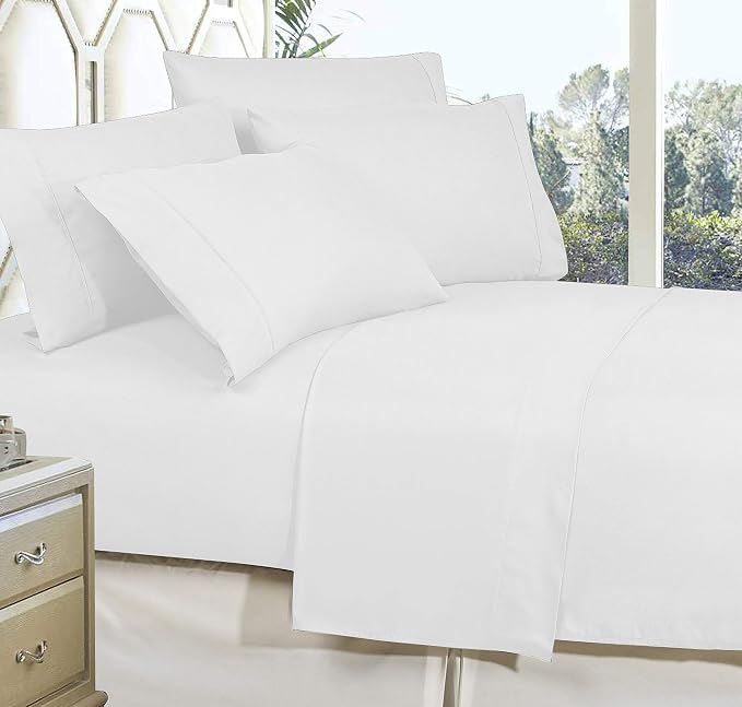 Elegant Comfort Premium Hotel Quality 1-Piece Flat Sheet, Luxury and Softest - Image 2