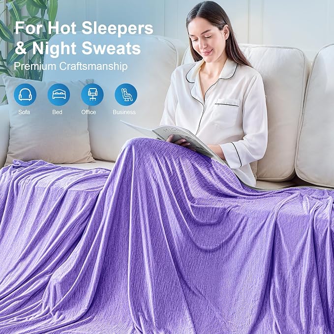 KMUSET Cooling Blanket Full Size（80"x90", Double Sided Summer Cooling Blankets - Image 8