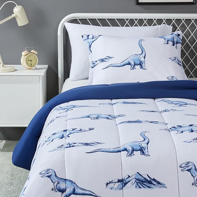 Amazon Basics 2-Piece Soft Microfiber Kid's Comforter and Pillow Sham Set by AmazonBasics