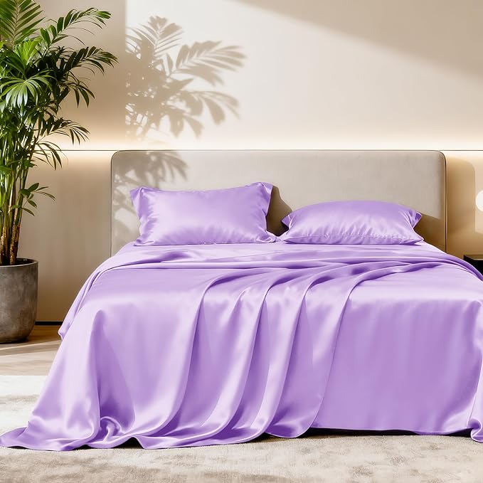 Love's cabin Twin XL Satin Sheet Sets by Lovescabin