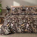 Yiran Brown Comforter Set Queen Size, 7 Piece Floral Comforter Bedding Set by Yiran