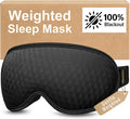 Blackout Weighted Eye Mask for Sleeping: 3D Contoured Gentle-Pressure Sleep by FACEMOON