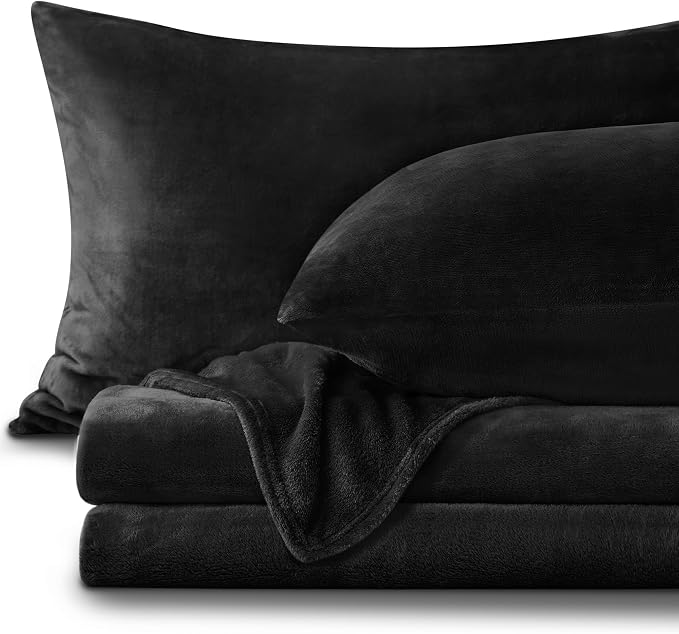 BEDELITE Flannel Sheets King Size Black by BEDELITE