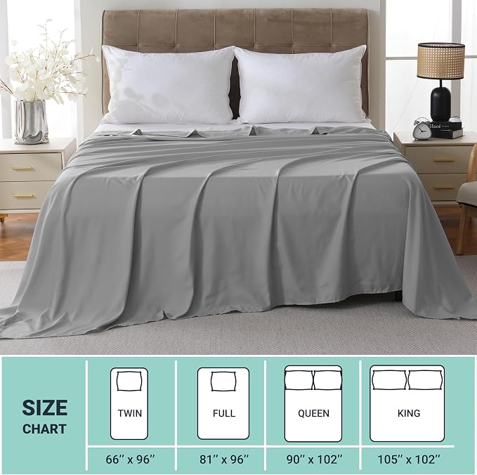 ZPECC Bulk Flat Sheets Only Full Size 6 Pack, Easy Sort Top Bed Sheet by - Image 5