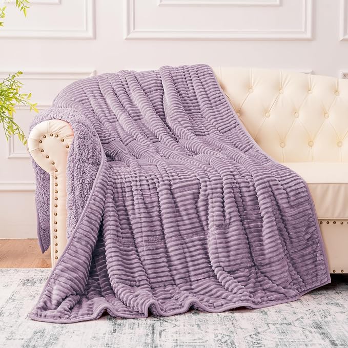 Sherpa Fleece Adult Weighted Blanket 20lbs by EazfyPro