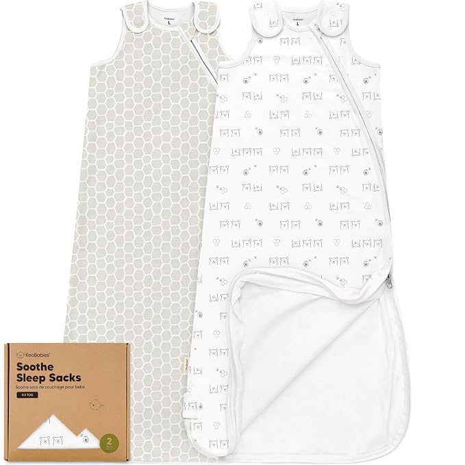 2-Pack Organic Baby Sleep Sacks, 100% Cotton by KeaBabies