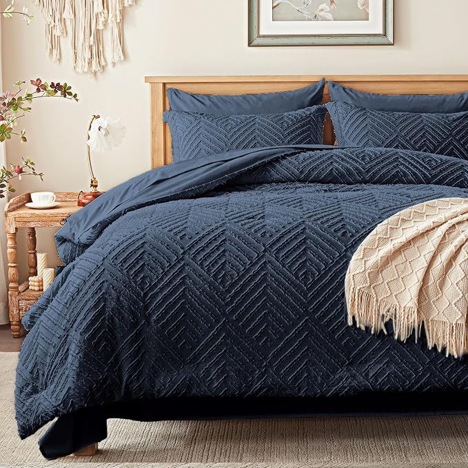 Zzlpp King Comforter Set 7 Pieces, All Season Boho Bedding Sets - Image 2
