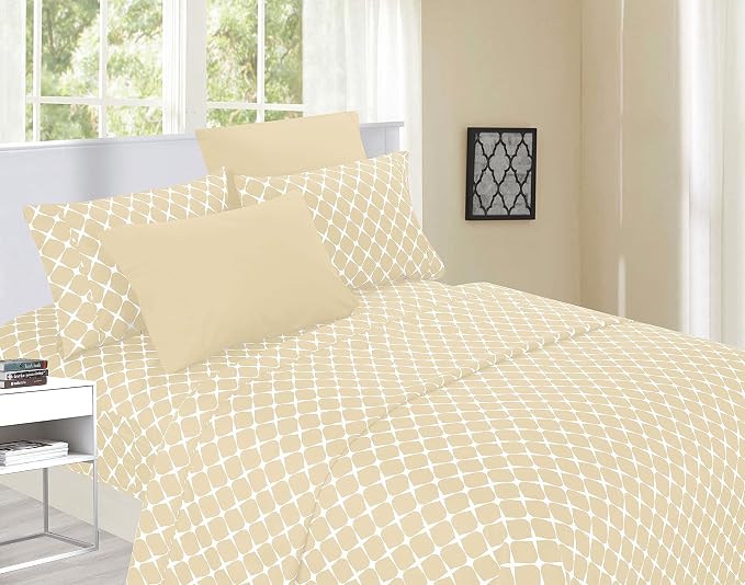 Elegant Comfort Luxury Softest and Coziest 6-Piece Bed Sheet Set, Wrinkle by ELEGANTCOMFORT