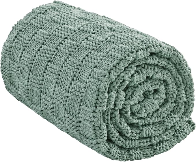 Knitted Weighted Blanket for Adult, No Beads Heavy Blanket 50” x 60'' 10lbs by Unknown