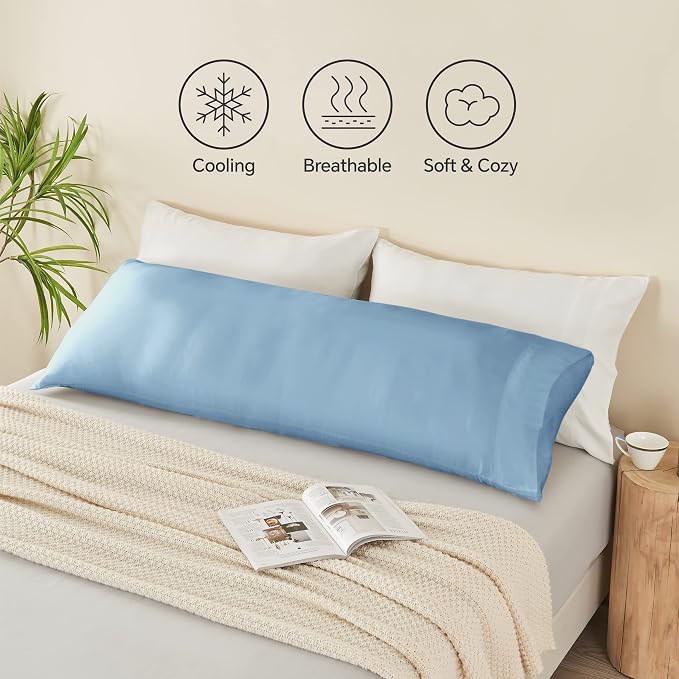 BEDELITE Body Pillow Case Cover, Rayon Made from Bamboo, Cooling Body Pillow - Image 5