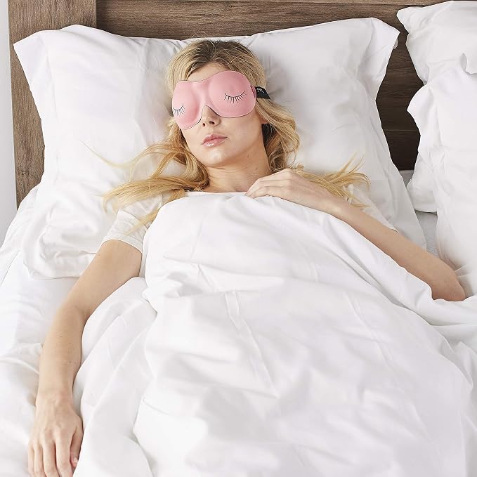 Bucky Ultralight Comfortable Contoured Travel and Sleep Eye Mask, Strawberry - Image 6